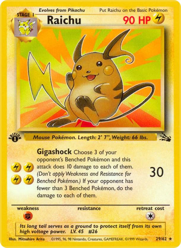 Raichu (29)-Fossil-Rare-Unlimited