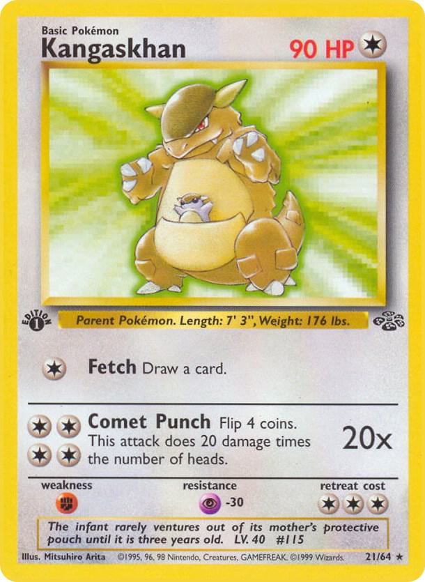 Kangaskhan (21)-Jungle-Rare-1st Edition