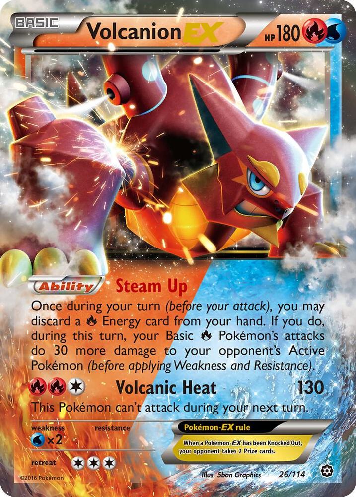 Volcanion EX-XY - Steam Siege-Ultra Rare-Holofoil