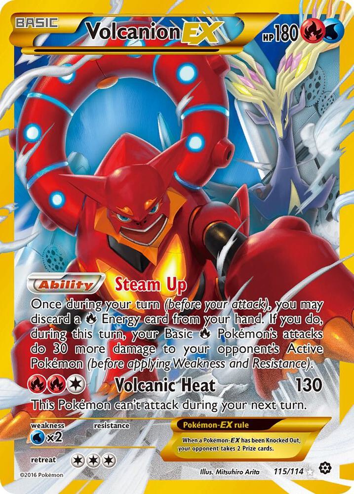 Volcanion EX (Secret)-XY - Steam Siege-Secret Rare-Holofoil