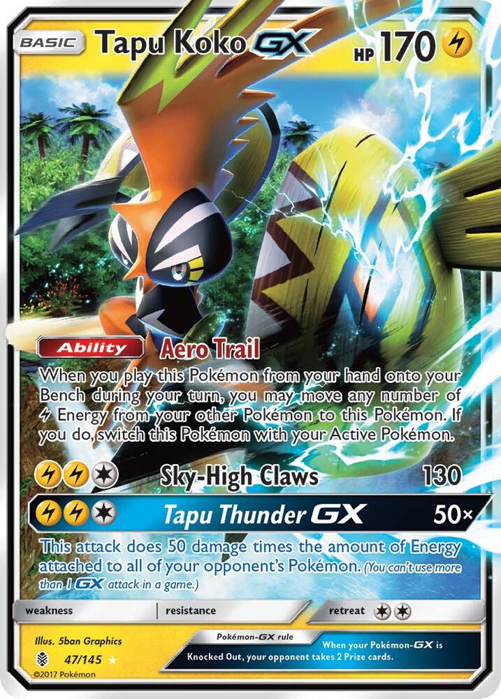 Tapu Koko GX-SM - Guardians Rising-Ultra Rare-Holofoil