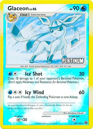 Glaceon - 20/100 [Platinum]-Burger King Promos-Promo-Reverse Holofoil