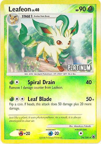 Leafeon - 24/100 [Platinum]-Burger King Promos-Promo-Reverse Holofoil