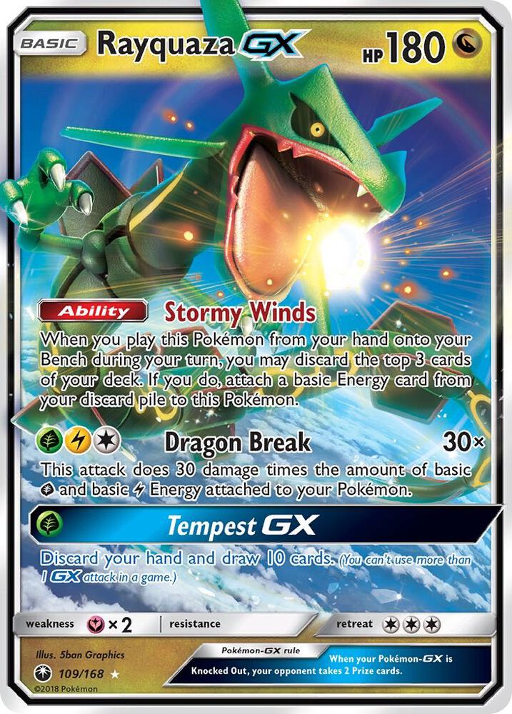Rayquaza GX-SM - Celestial Storm-Ultra Rare-Holofoil
