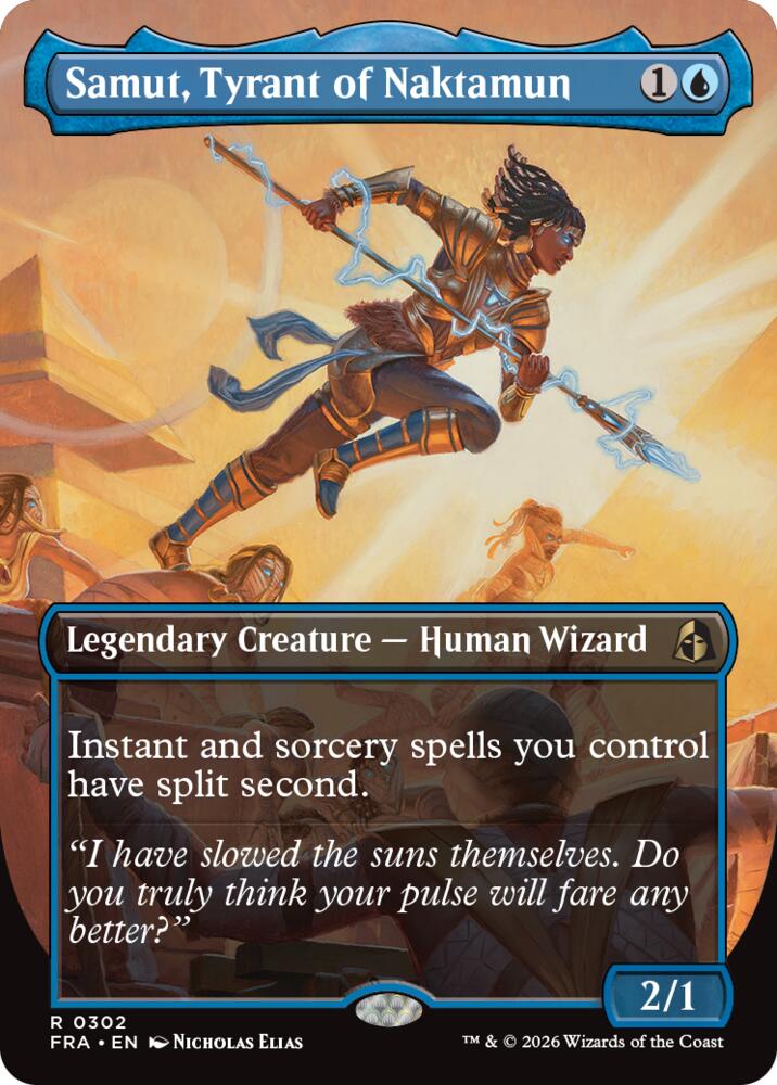 Samut, Tyrant of Naktamun (Borderless)-Reality Fracture-R-Foil