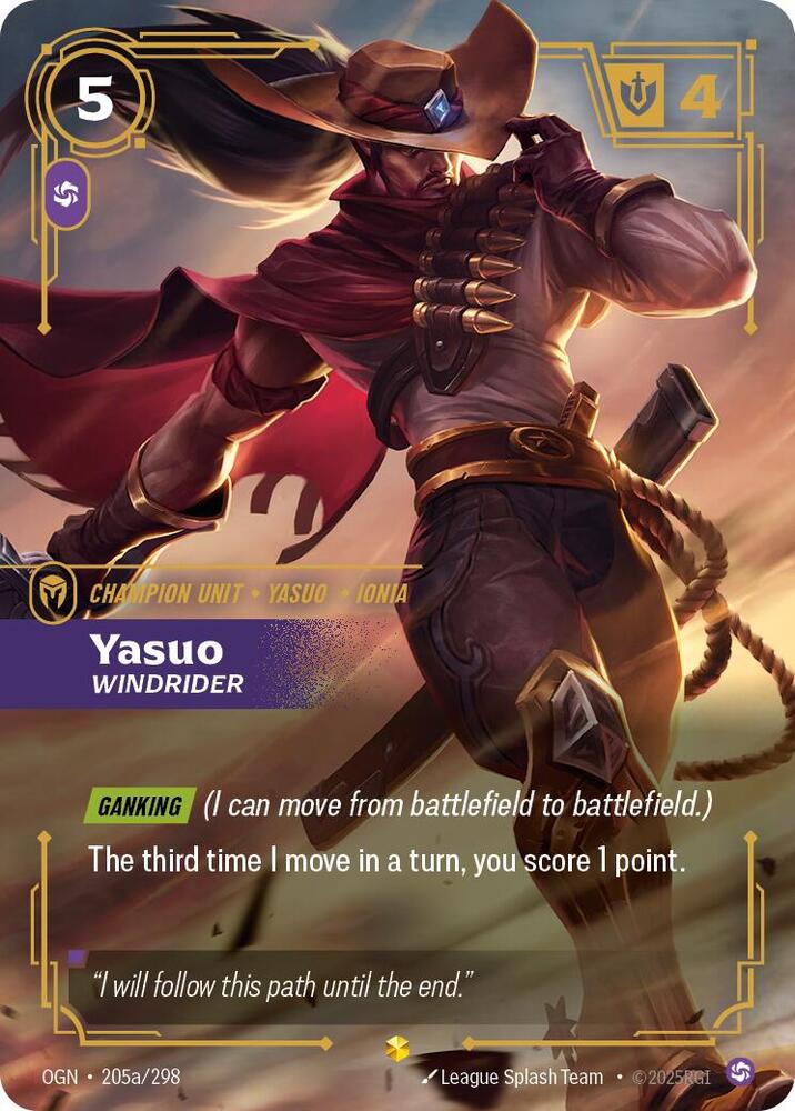 Yasuo, Windrider (Alternate Art)-Origins-Showcase-Foil