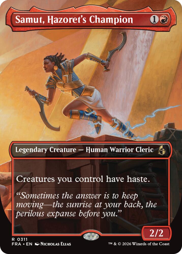 Samut, Hazoret's Champion (Borderless)-Reality Fracture-R-Normal