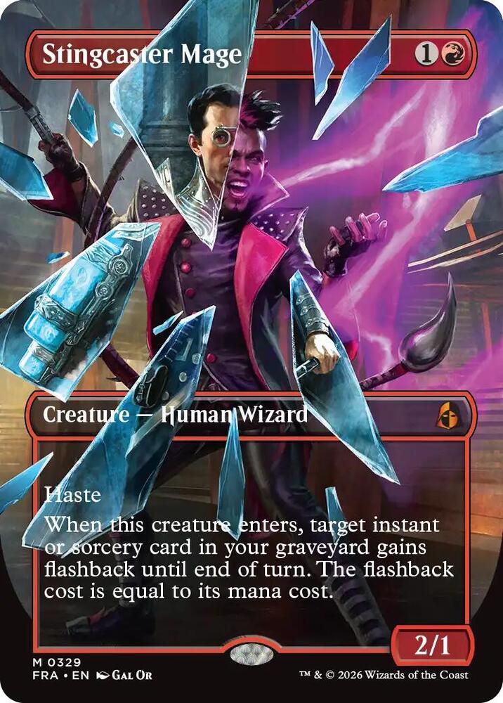 Stingcaster Mage (Borderless) (0329)-Reality Fracture-M-Normal