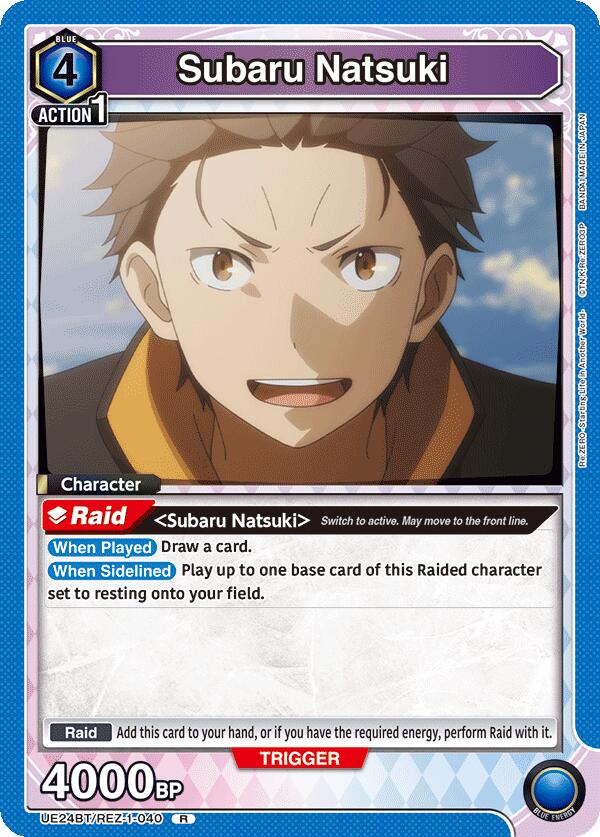 Subaru Natsuki (040)-UE24BT: Re:ZERO -Starting Life in Another World--Rare-Foil