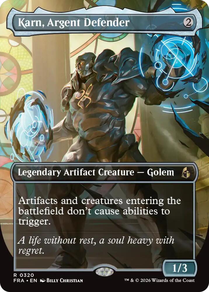 Karn, Argent Defender (Borderless)-Reality Fracture-R-Normal