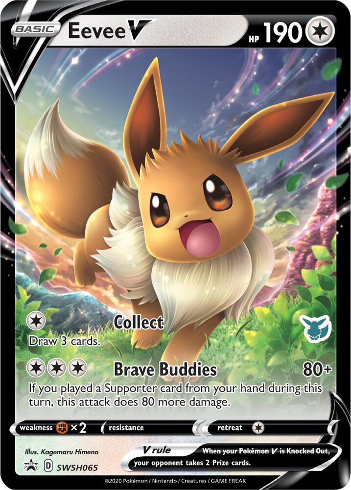 Eevee V - SWSH065 (Eevee Stamped)-Battle Academy 2022-Promo-Holofoil