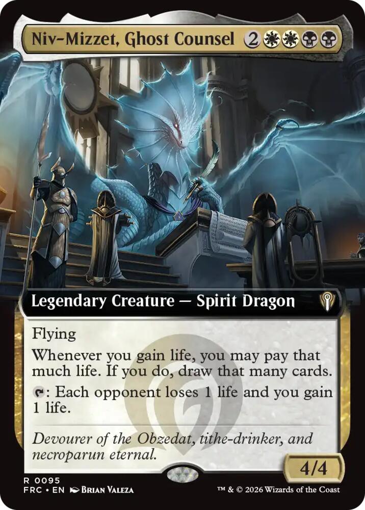 Niv-Mizzet, Ghost Counsel (Extended Art)-Commander: Reality Fracture-R-Normal
