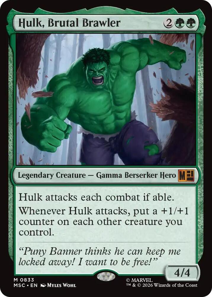 Hulk, Brutal Brawler-Commander: Marvel Super Heroes-M-Foil