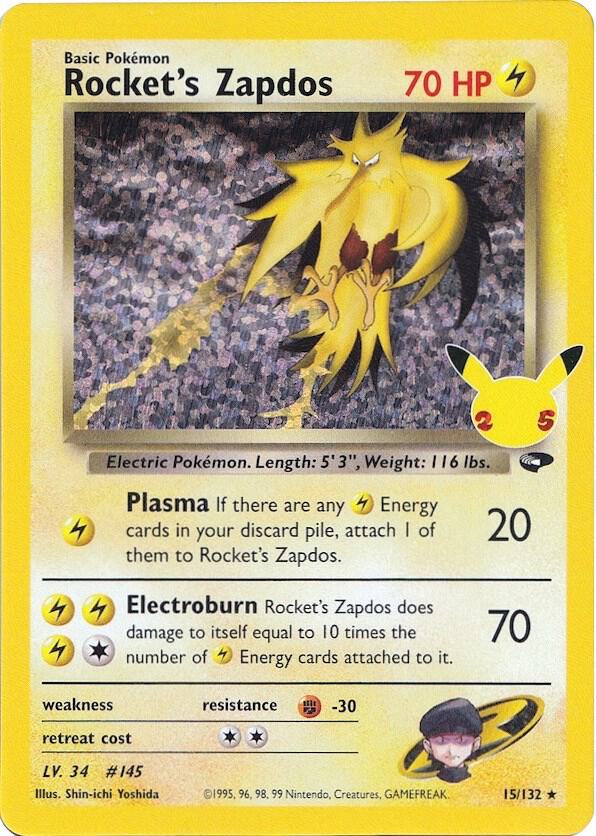 Rocket's Zapdos-Celebrations: Classic Collection-Classic Collection-Holofoil