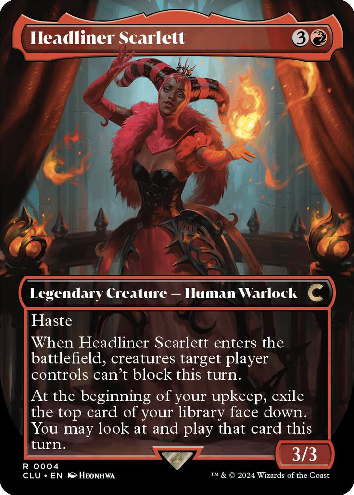 Headliner Scarlett (Borderless)-Ravnica: Clue Edition-R-Normal