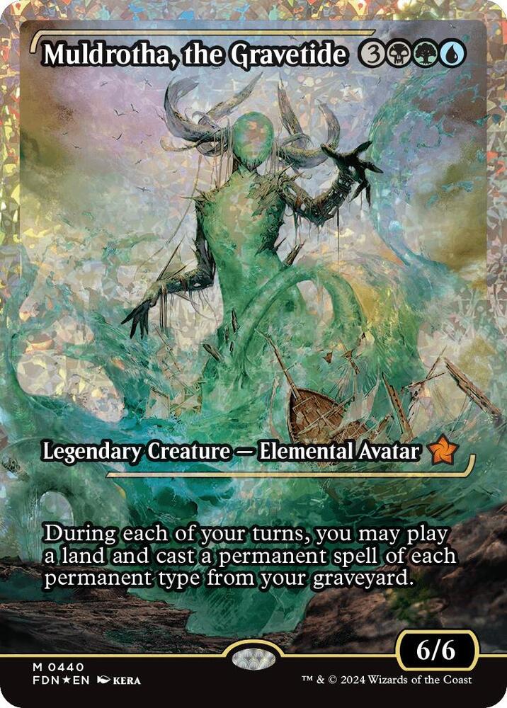 Muldrotha, the Gravetide (Showcase) (Fracture Foil)-Foundations-M-Foil