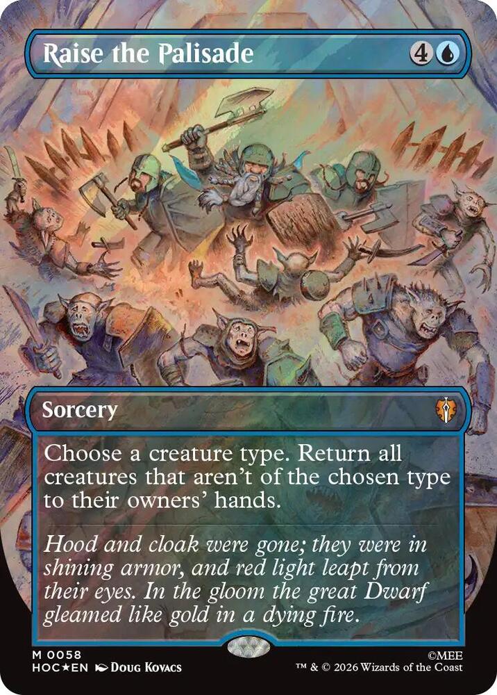 Raise the Palisade (Borderless) (Surge Foil)-The Hobbit: Eternal-Legal-M-Foil