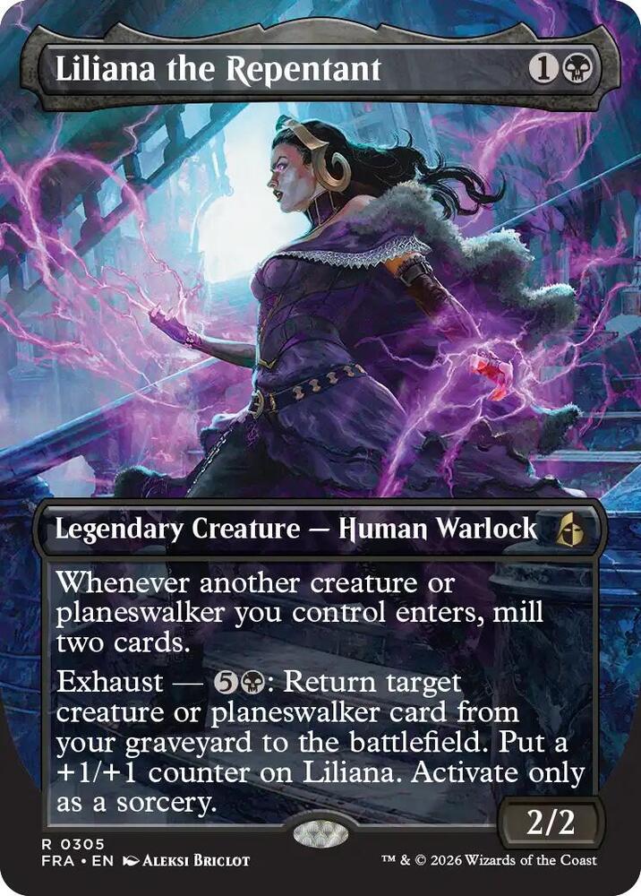 Liliana the Repentant (Borderless)-Reality Fracture-R-Normal