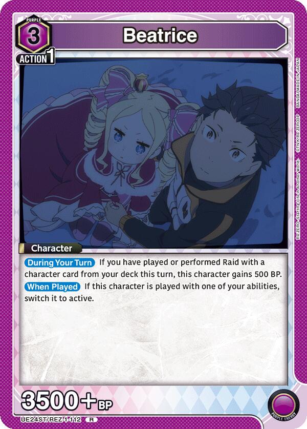 Beatrice-UE24ST: Re:ZERO -Starting Life in Another World- Starter Deck-Rare-Normal