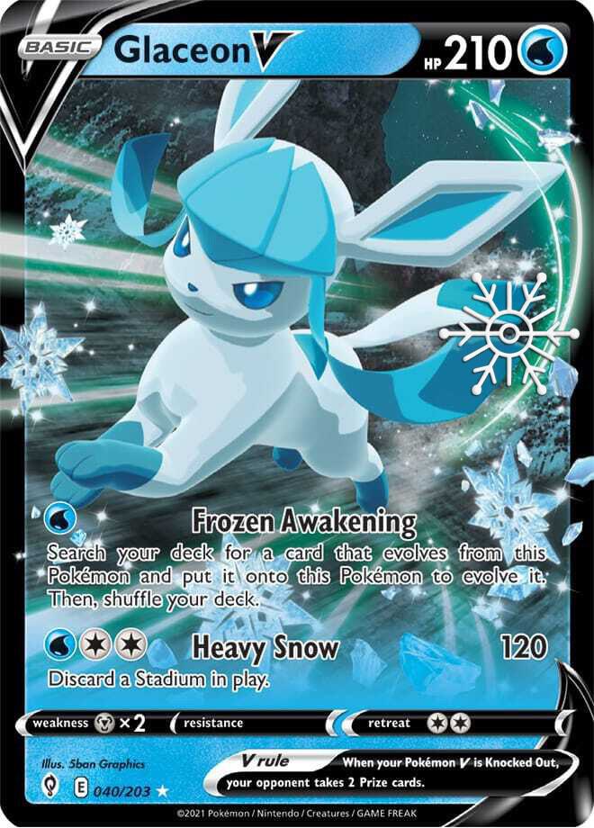 Glaceon V - 040/203 (Holiday Calendar)-Miscellaneous Cards & Products-Ultra Rare-Holofoil
