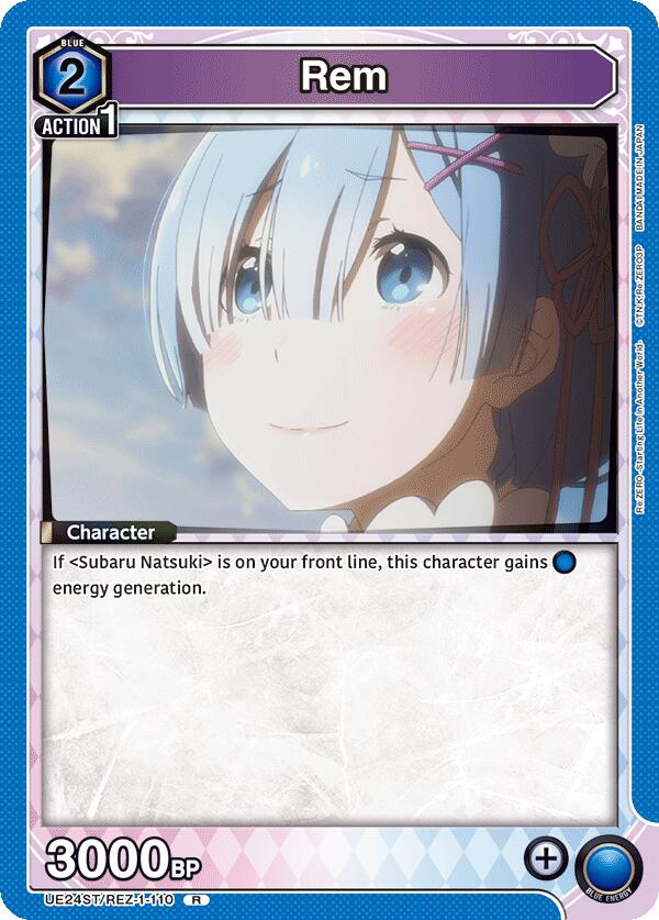 Rem (110)-UE24ST: Re:ZERO -Starting Life in Another World- Starter Deck-Rare-Normal