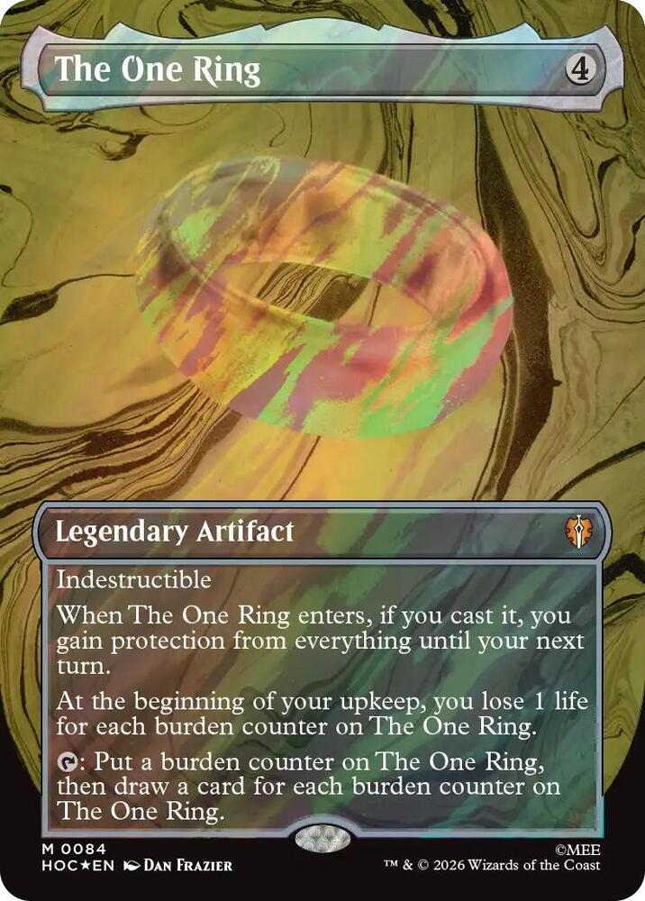 The One Ring (Borderless) (Surge Foil)-The Hobbit: Eternal-Legal-M-Foil