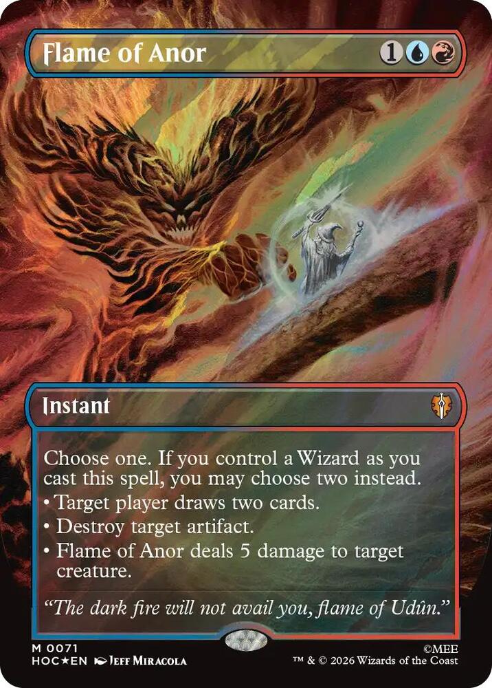 Flame of Anor (Borderless) (Surge Foil)-The Hobbit: Eternal-Legal-M-Foil