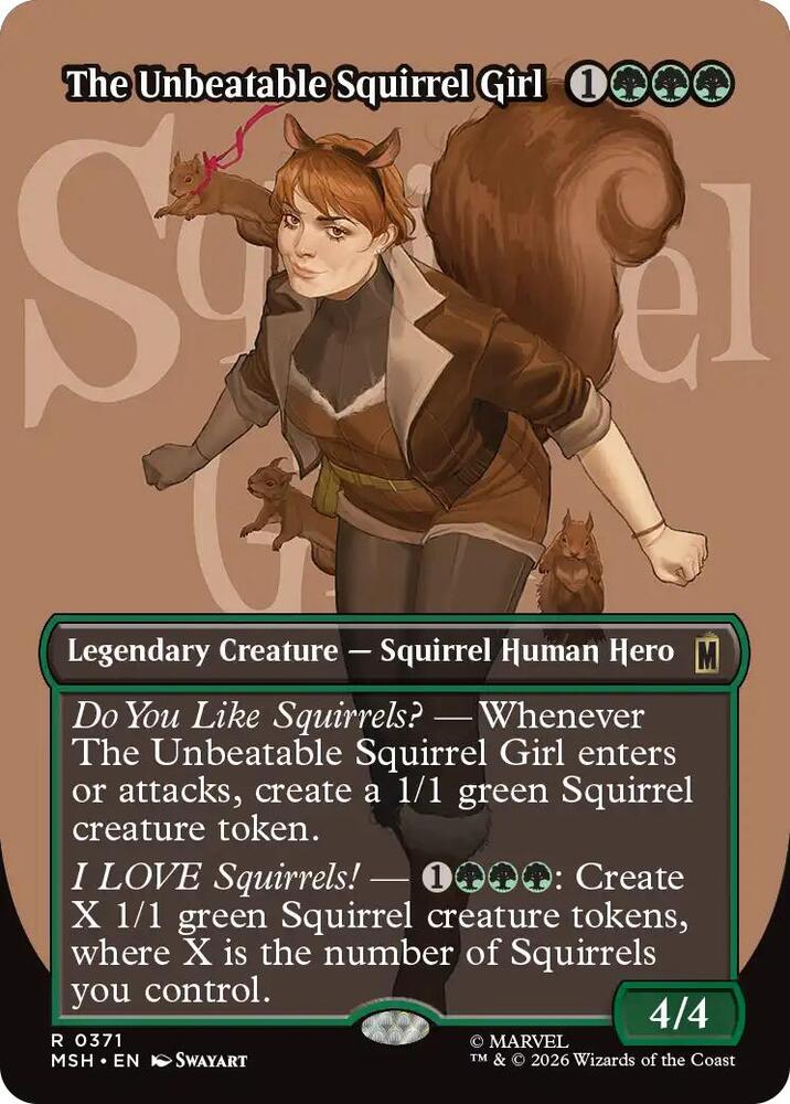 The Unbeatable Squirrel Girl (Borderless)-Marvel Super Heroes-R-Foil