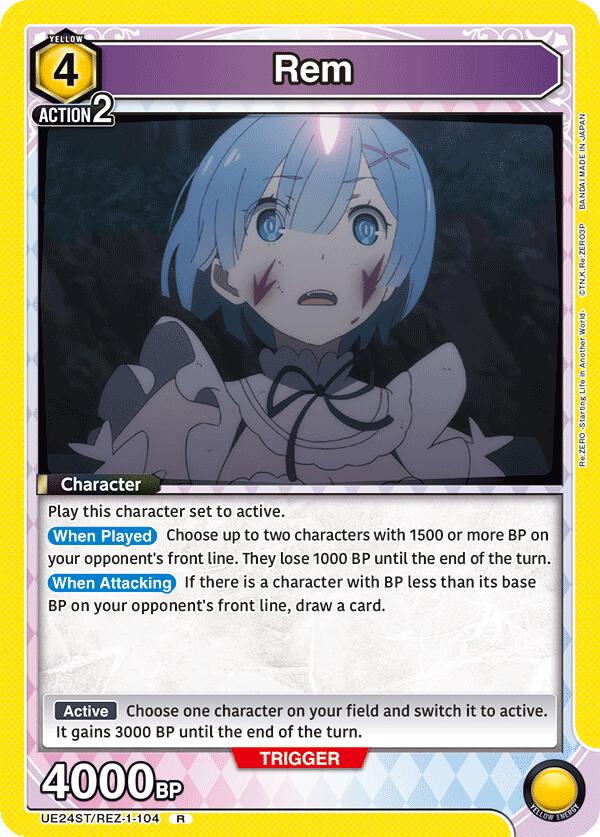 Rem (104)-UE24ST: Re:ZERO -Starting Life in Another World- Starter Deck-Rare-Normal