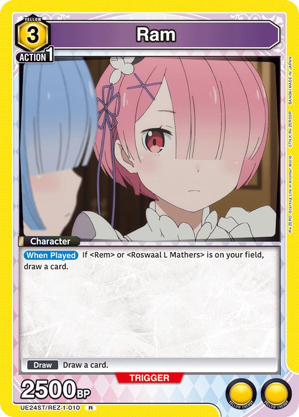 Ram (010)-UE24ST: Re:ZERO -Starting Life in Another World- Starter Deck-Rare-Normal