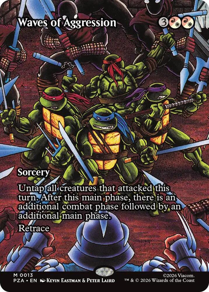 Waves of Aggression (Borderless)-Teenage Mutant Ninja Turtles Source Material-M-Normal