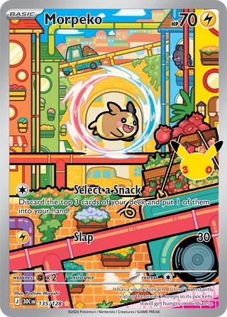 Morpeko - 135/128-ME: 30th Celebration-Illustration Rare-Holofoil