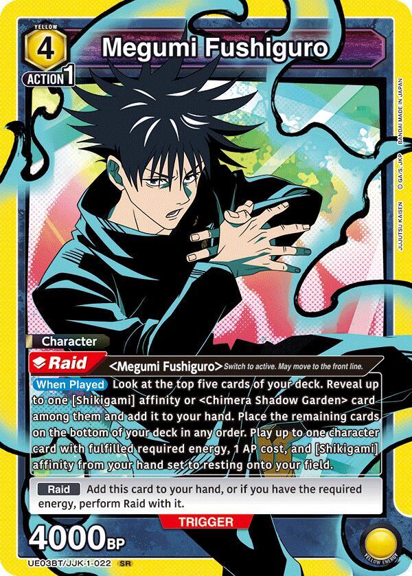 Megumi Fushiguro (022)-UE03BT: Jujutsu Kaisen-Super Rare-Foil