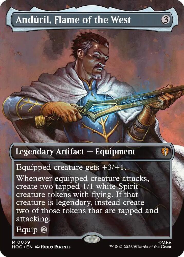 Anduril, Flame of the West (Borderless)-The Hobbit: Eternal-Legal-M-Foil
