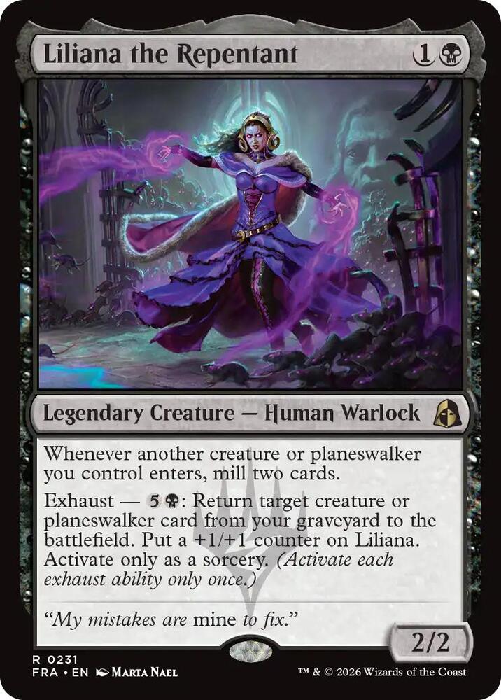 Liliana the Repentant-Reality Fracture-R-Foil