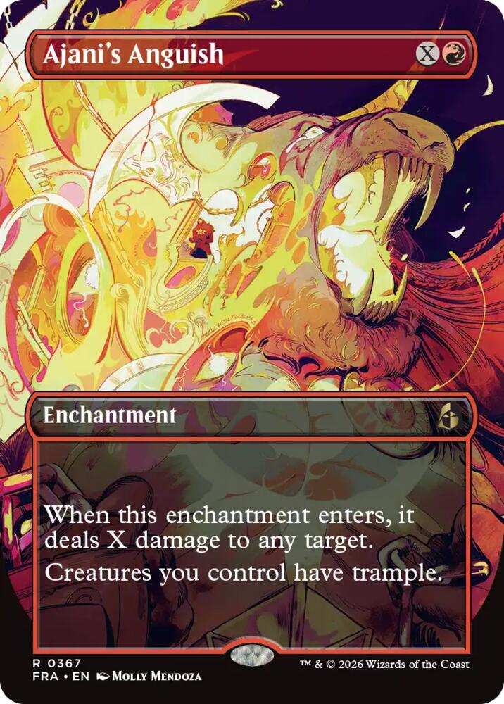 Ajani's Anguish (Borderless)-Reality Fracture-R-Normal