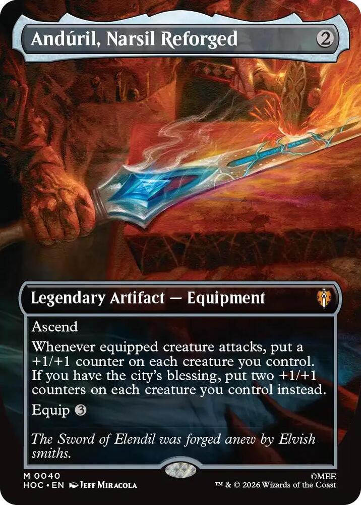Anduril, Narsil Reforged (Borderless)-The Hobbit: Eternal-Legal-M-Normal