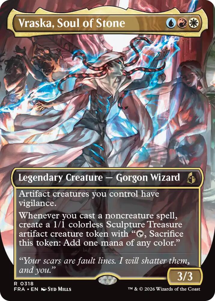 Vraska, Soul of Stone (Borderless)-Reality Fracture-R-Foil