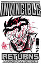 Df Invincible Returns #1 Blank Variant Signed And Remarked By Ken Haeser With An Invincible Sketch