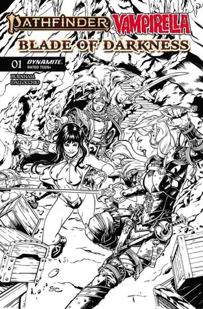 Pathfinder Vampirella Blade Of Darkness #1 Cover H 1 in 10 Steven Cummings Line Art Variant
