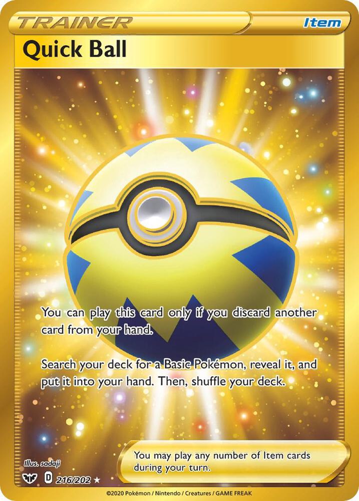 Quick Ball (Secret)-SWSH01: Sword & Shield Base Set-Secret Rare-Holofoil