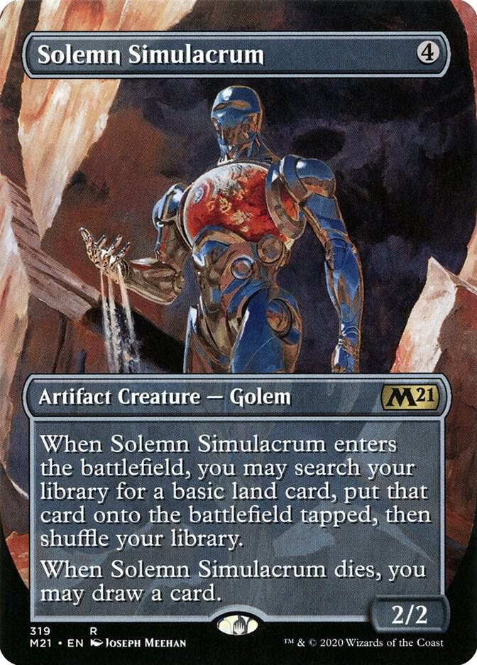 Solemn Simulacrum (Alternate Art)-Core Set 2021-R-Normal