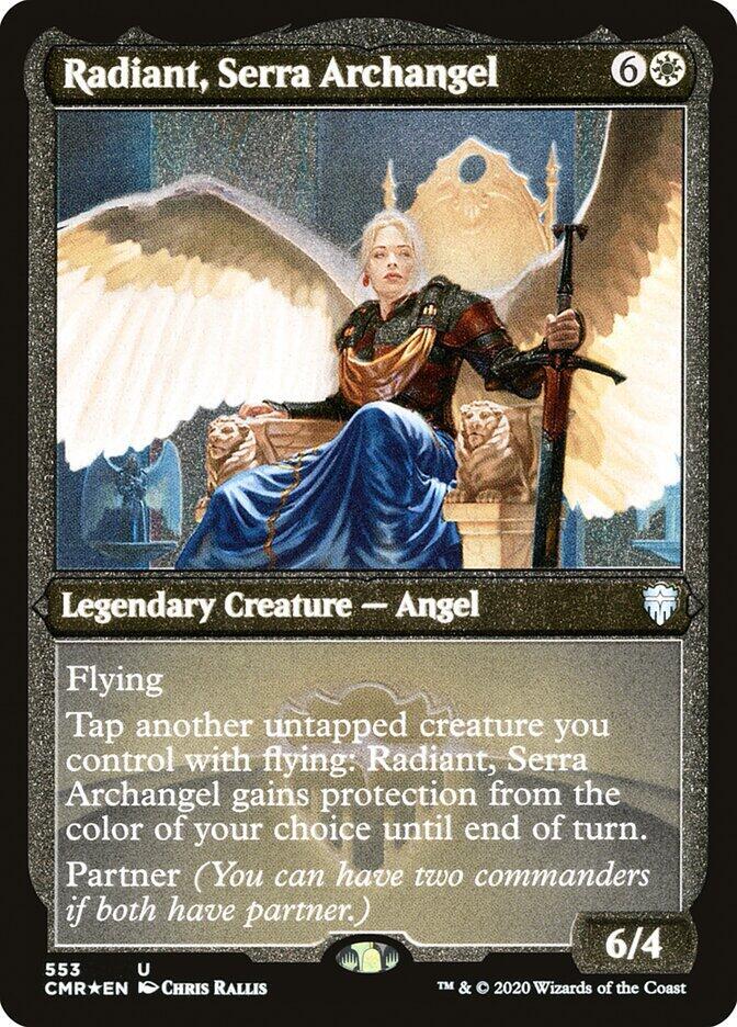 Radiant, Serra Archangel (Foil Etched)-Commander Legends-U-Foil