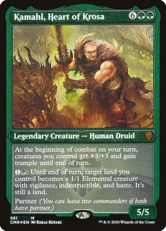 Kamahl, Heart of Krosa (Foil Etched)-Commander Legends-M-Foil