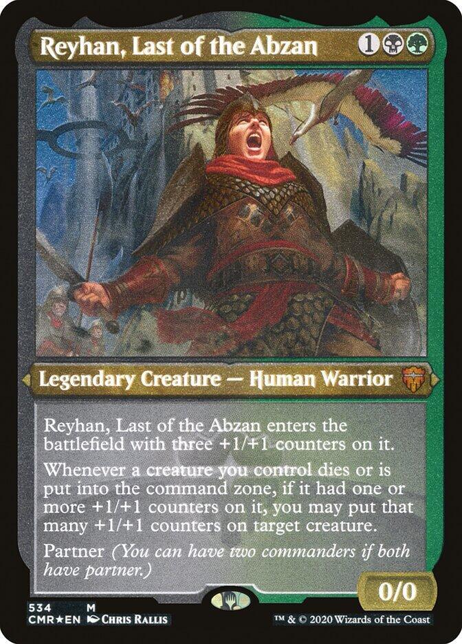 Reyhan, Last of the Abzan (Foil Etched)-Commander Legends-M-Foil
