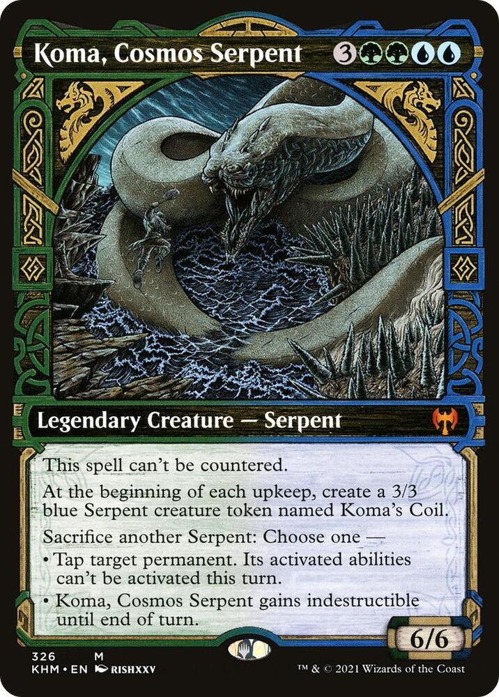 Koma, Cosmos Serpent (Showcase)-Kaldheim-M-Normal