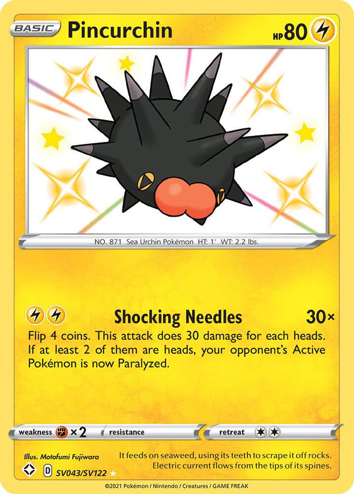 Pincurchin-Shining Fates: Shiny Vault-Shiny Holo Rare-Holofoil