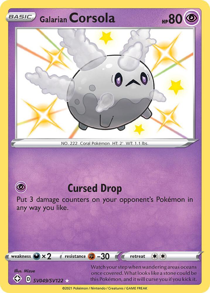 Galarian Corsola-Shining Fates: Shiny Vault-Shiny Holo Rare-Holofoil