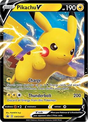 Pikachu V - SWSH061-SWSH: Sword & Shield Promo Cards-Promo-Holofoil
