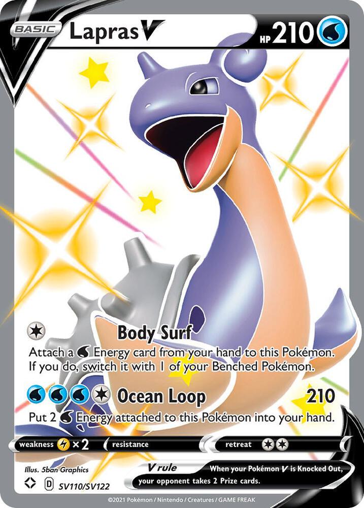 Lapras V-Shining Fates: Shiny Vault-Shiny Holo Rare-Holofoil